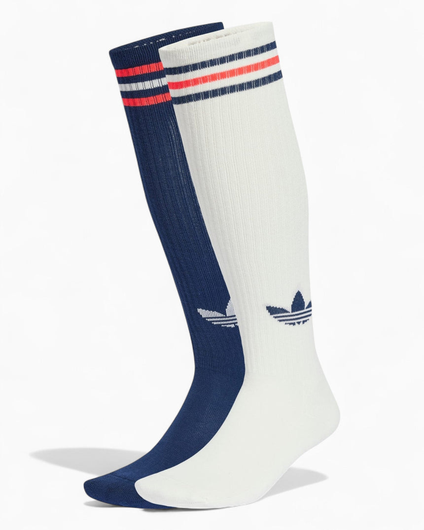 adidas Originals 3-Stripes Knee Socks 2 Pairs Off White