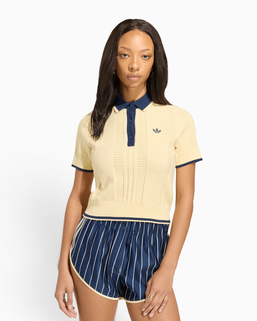 Cable Knit Cali Kadın Polo T-Shirt