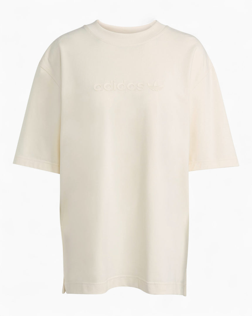 adidas Originals Essentials Linear Oversized Kadın T-Shirt Cream White