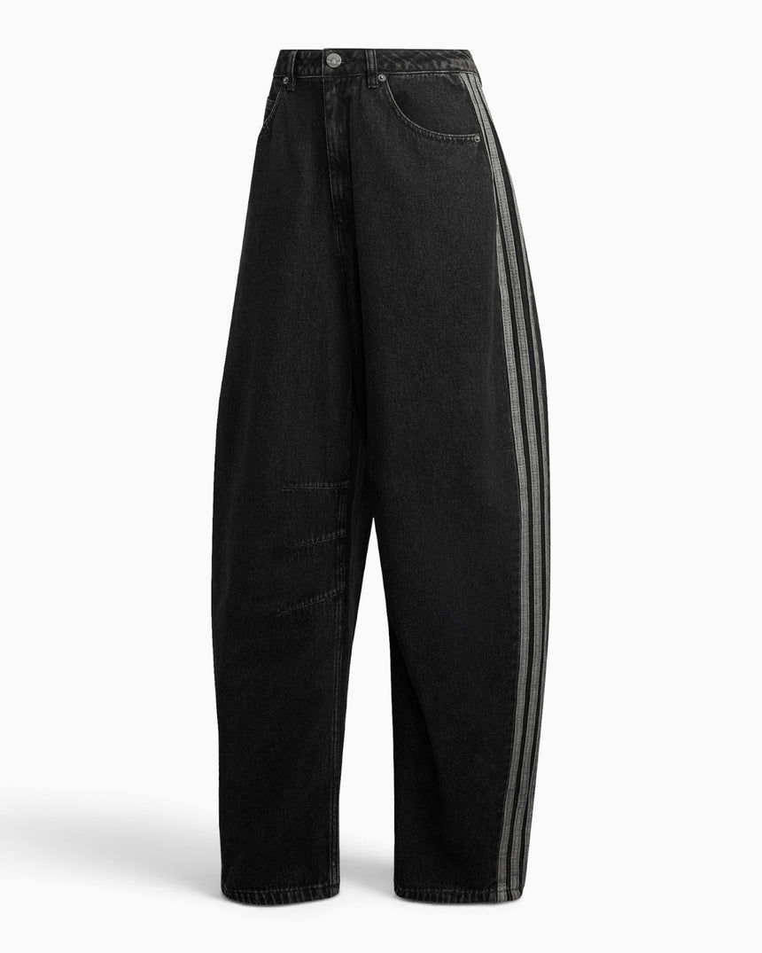 adidas Originals High Rise Barrel Leg Kadın Denim Pantolon True Black Denim