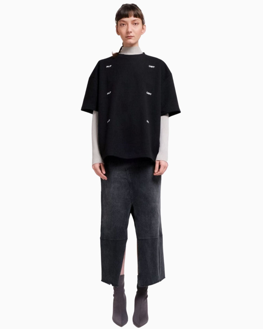 Alt Üst Grid T-Shirt