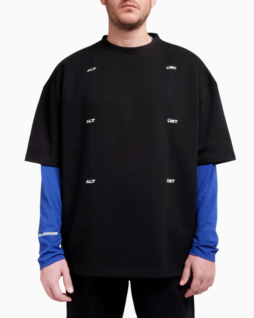 Alt Üst Grid T-Shirt