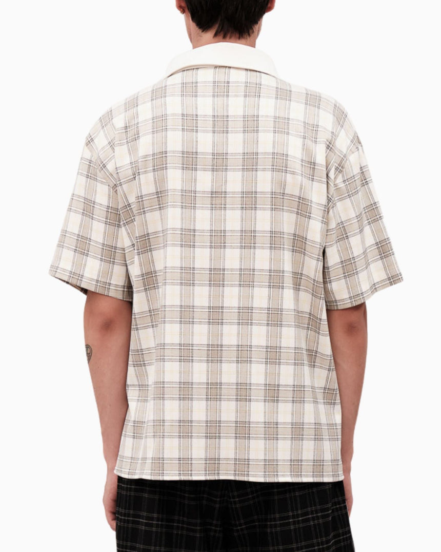 Alt Üst Plaid Polo T-Shirt