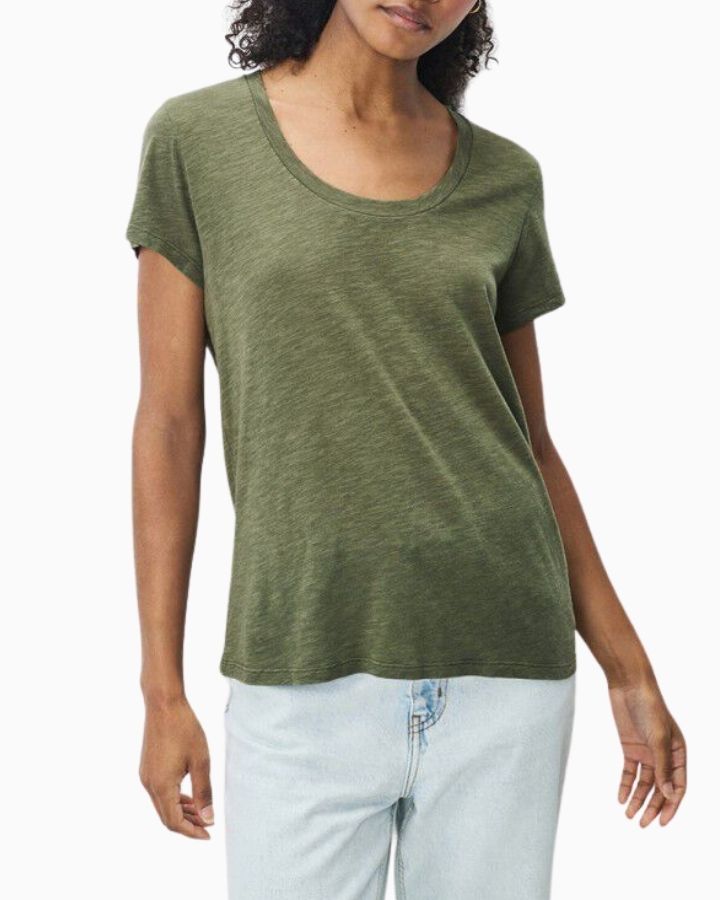 American Vintage Jacksonville Kadın U-Neck T-Shirt