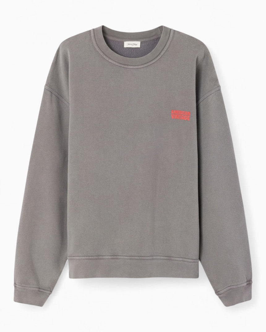 American Vintage Plizzy Erkek Sweatshirt Cendre Vintage