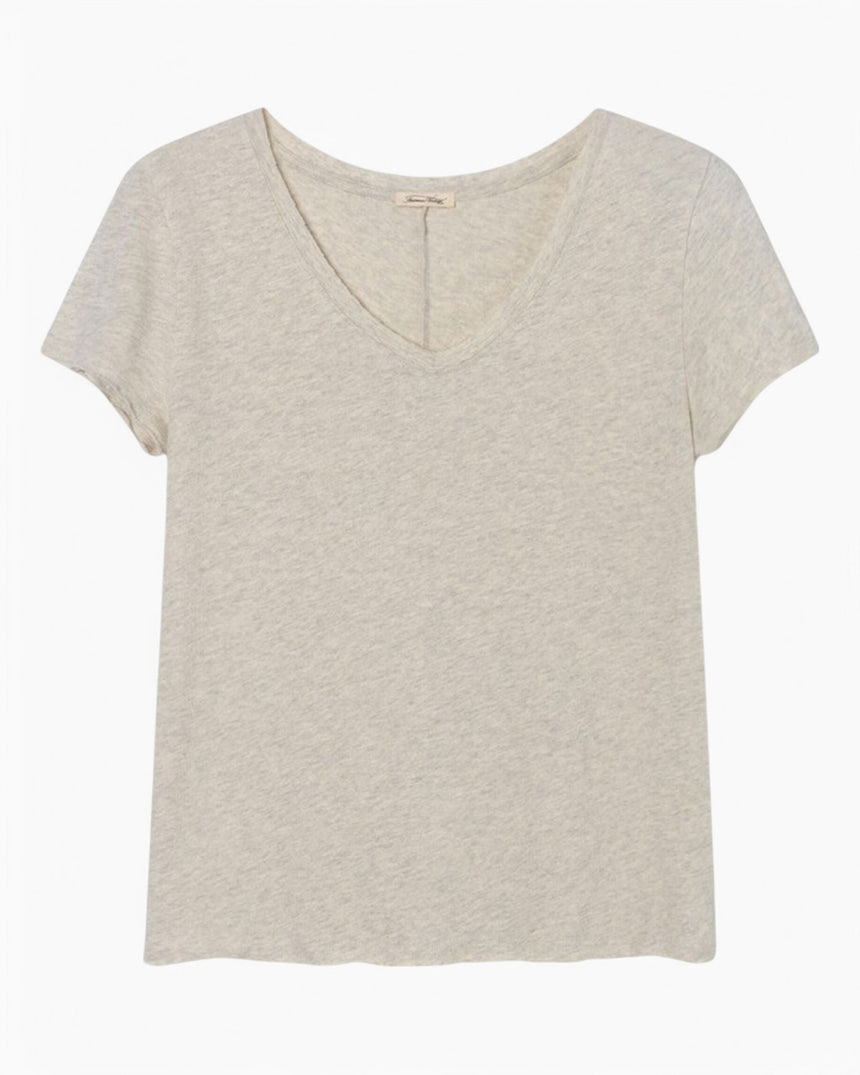 American Vintage Sonoma V-Yaka Kadın T-Shirt Polaire Chine