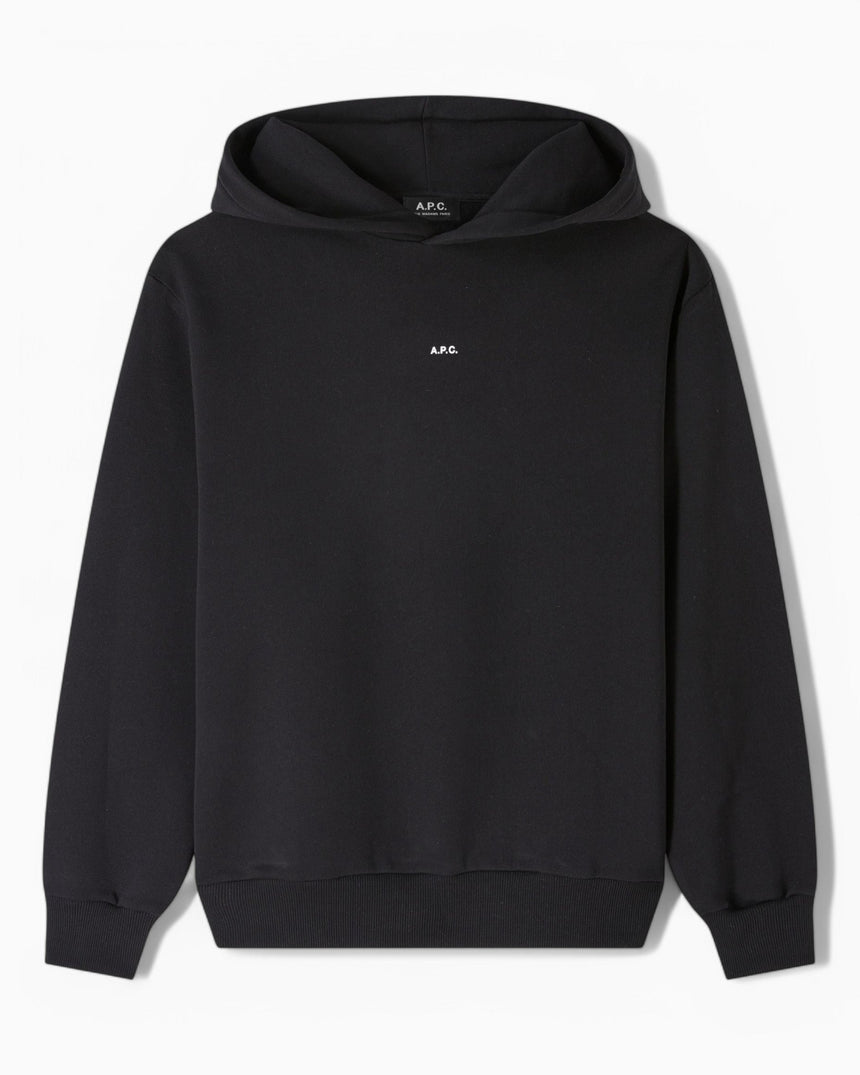 A.P.C. Boxy Micro Logo Hoodie Black/White