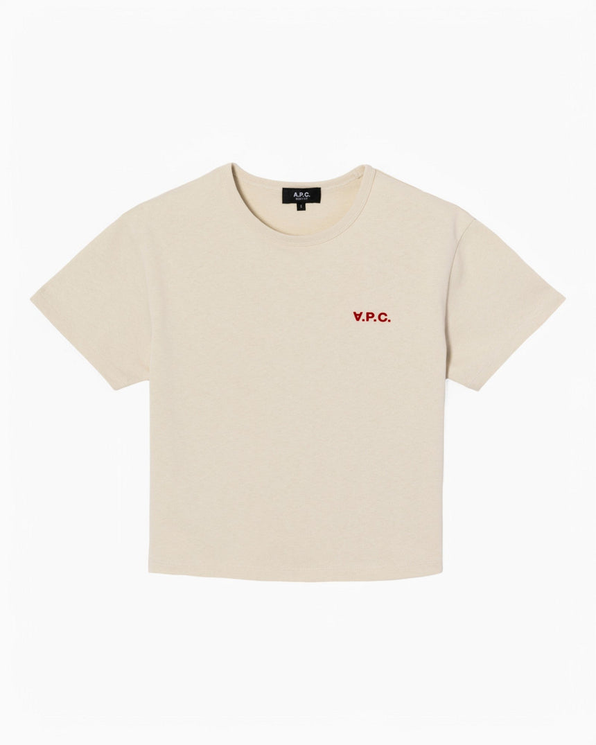 A.P.C. Boxy Petit VPC Kadın T-Shirt Mastic/Rouge