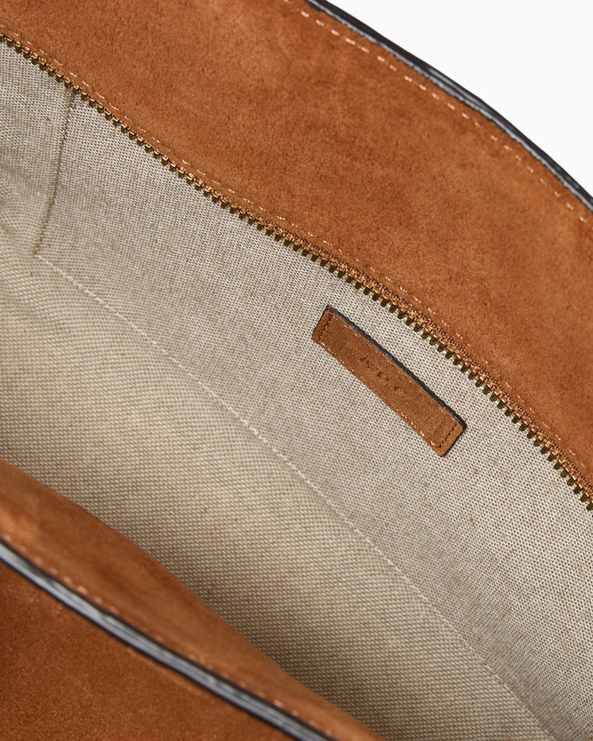 A.P.C. Le Drummer Small Suede Omuz Çantası Cab Camel