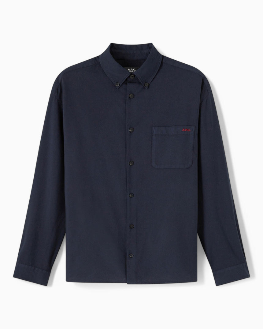 A.P.C. Mateo Logo Gömlek Dark Navy