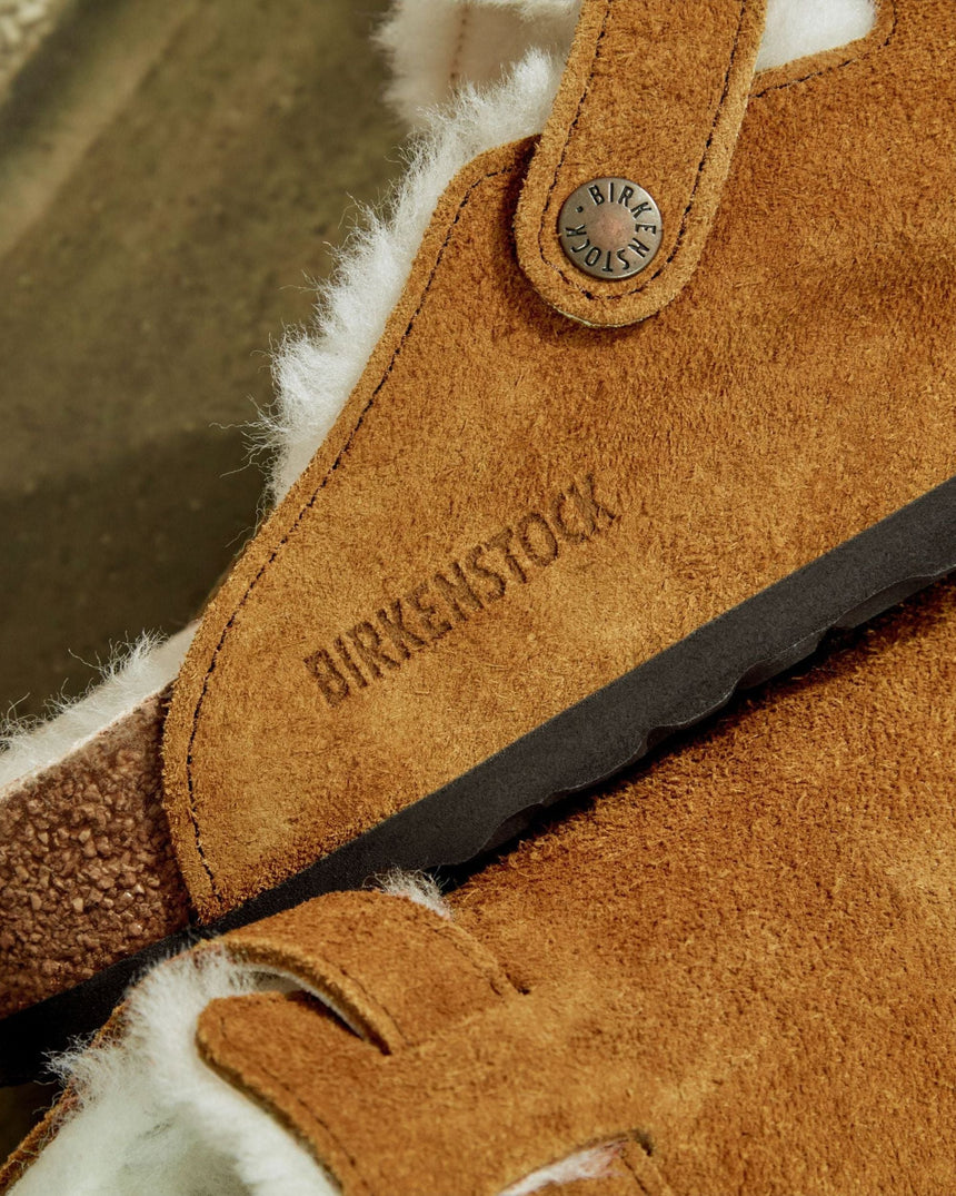Birkenstock Boston Suede Shearling Terlik