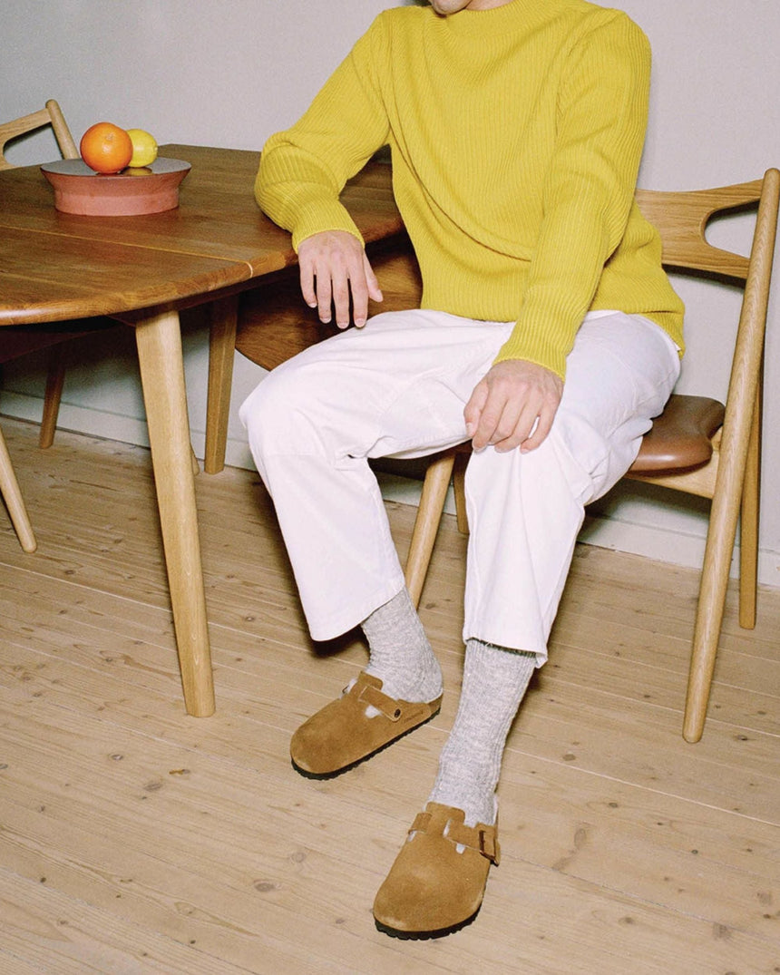 Birkenstock Boston Suede Shearling Terlik