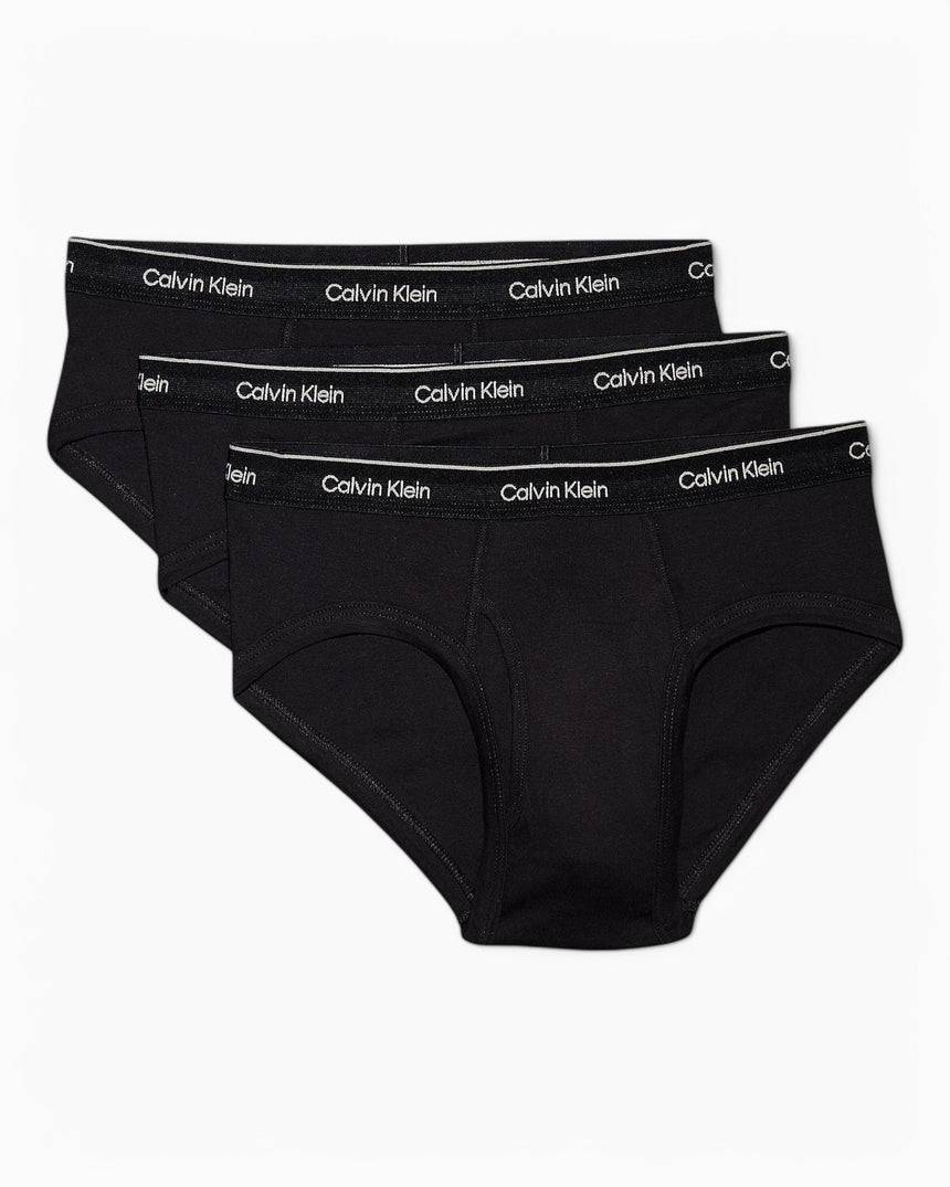Calvin Klein Hip Brief 3PK Cotton Classics - Erkek Black
