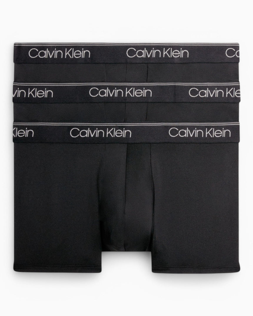 Calvin Klein Low Rise Trunk 3PK Micro Stretch Wicking - Erkek Black