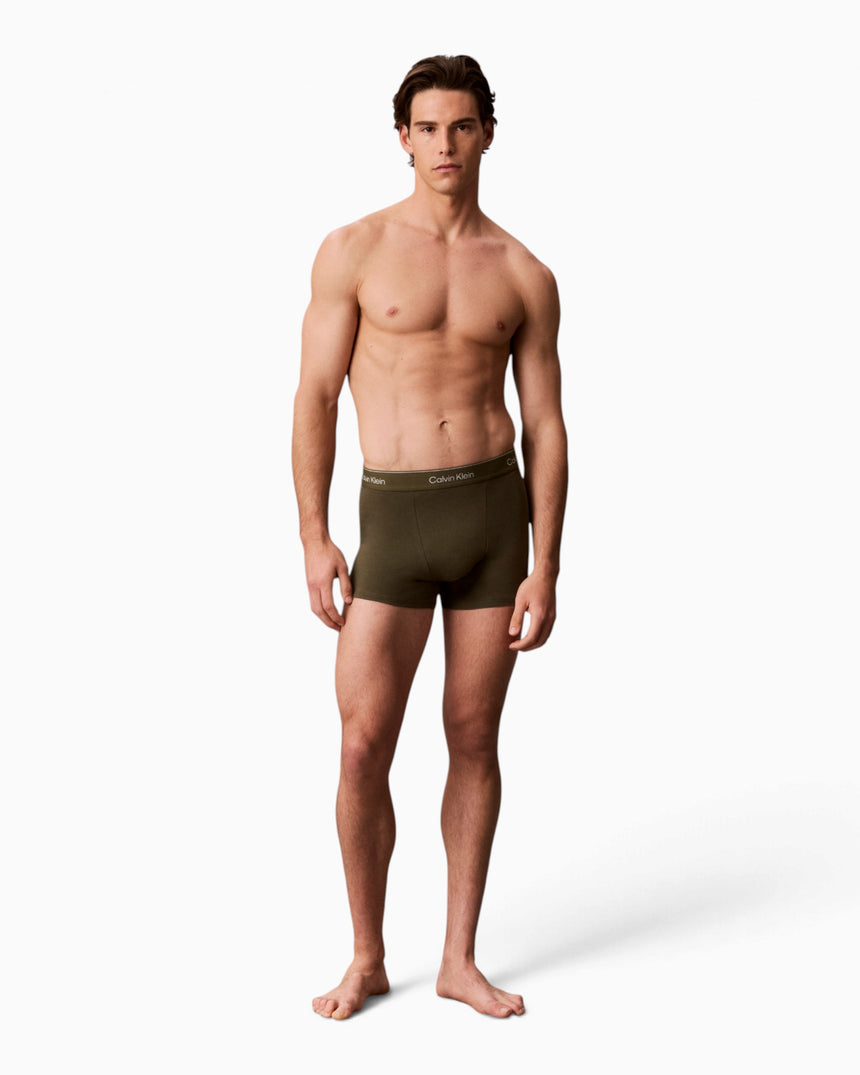 Calvin Klein Relaxed Trunks 3PK Icon Cotton Stretch - Erkek