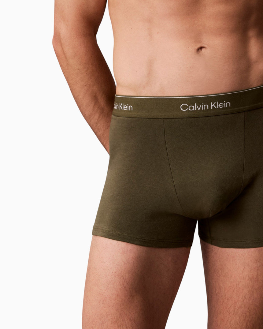 Calvin Klein Relaxed Trunks 3PK Icon Cotton Stretch - Erkek