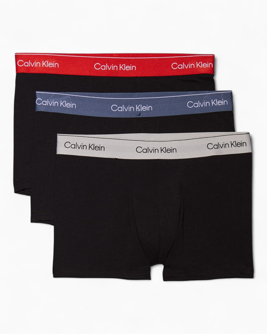 Calvin Klein Trunk 3PK Icon Cotton Stretch - Erkek B-Vint Ind/Micro Chip/Molten Wbs