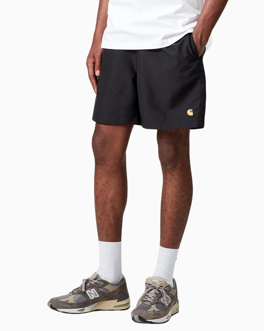Carhartt WIP Chase Swim Trunks Black/Gold
