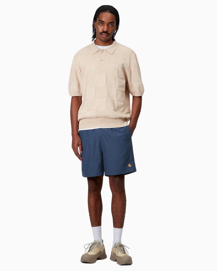 Carhartt WIP Chase Swim Trunks Dusky Blue/Gold