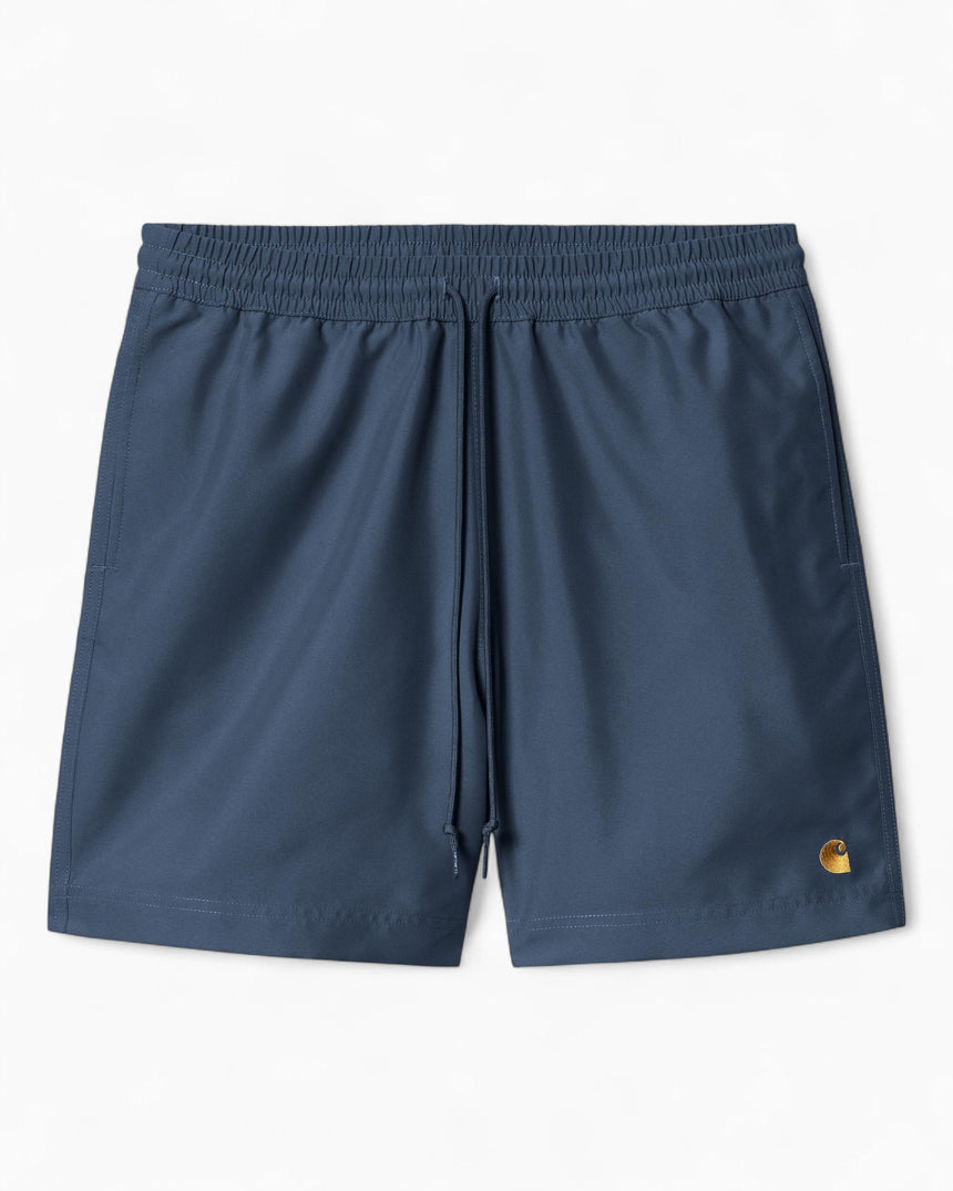 Carhartt WIP Chase Swim Trunks Dusky Blue/Gold