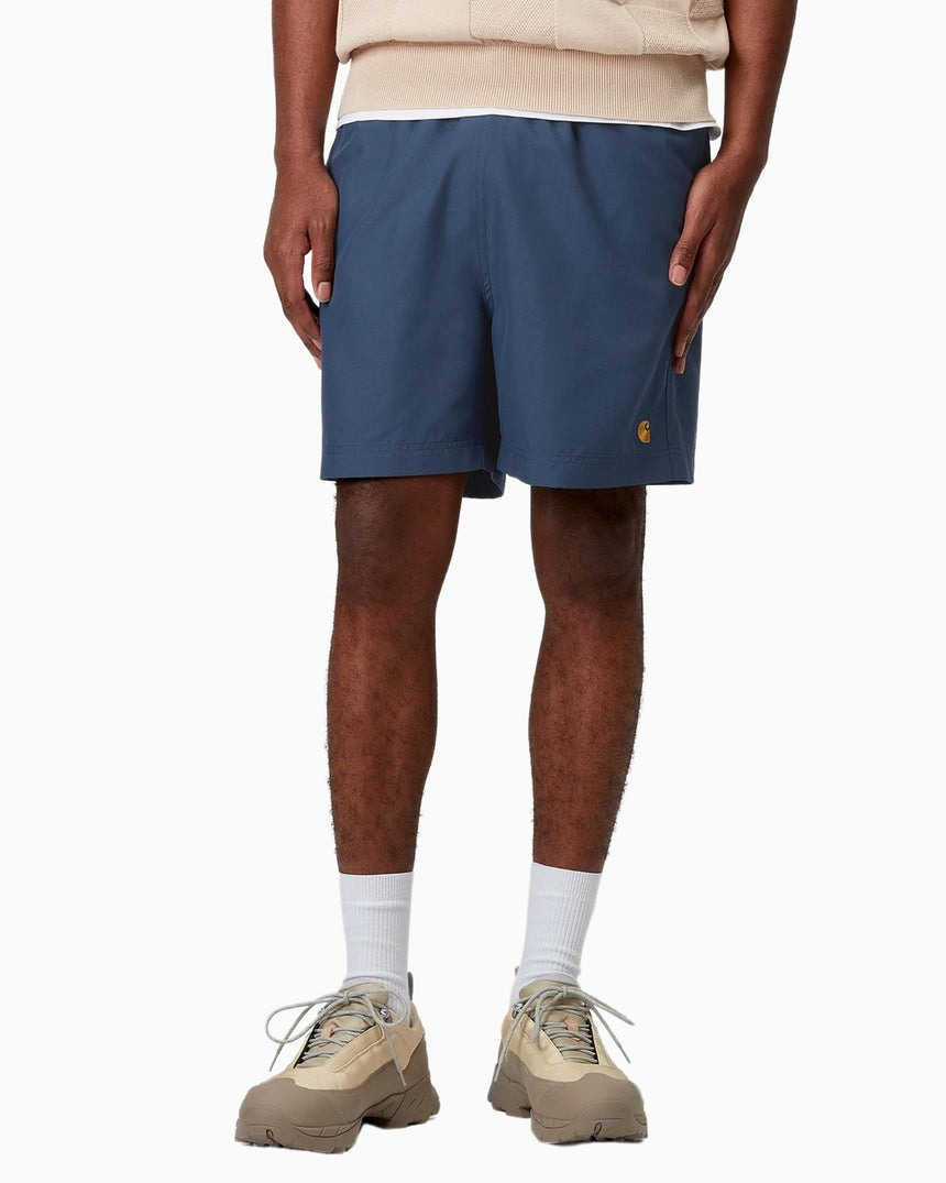 Carhartt WIP Chase Swim Trunks Dusky Blue/Gold