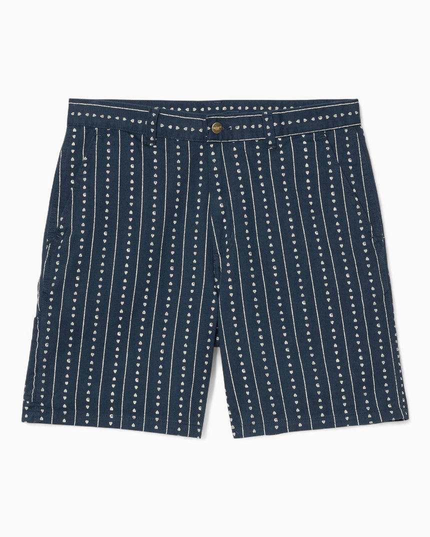 Carhartt WIP Drewe Erkek Şort Heart C Pinstripe - Ink / Natural (rinsed)