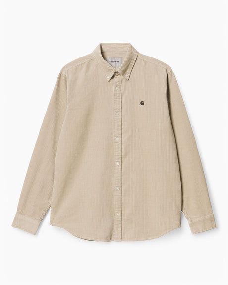 Carhartt WIP L/S Madison Cord Shirt Erkek Gömlek Wall/Black