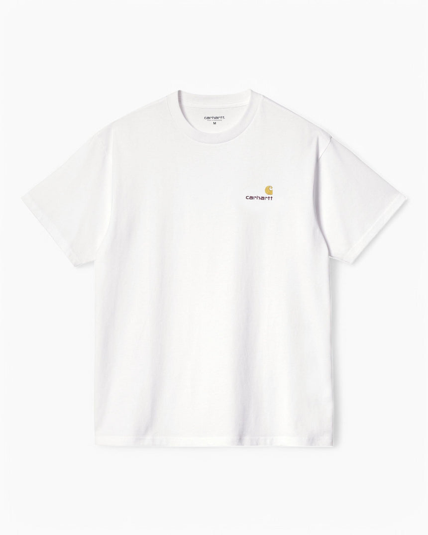 Carhartt WIP S/S American Script Erkek T-Shirt White