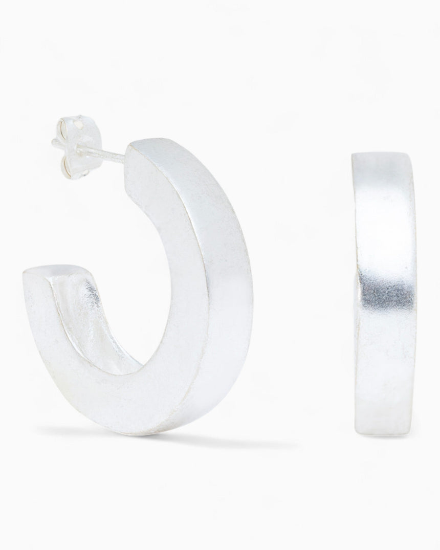 Dieci Dita Void Earrings Silver