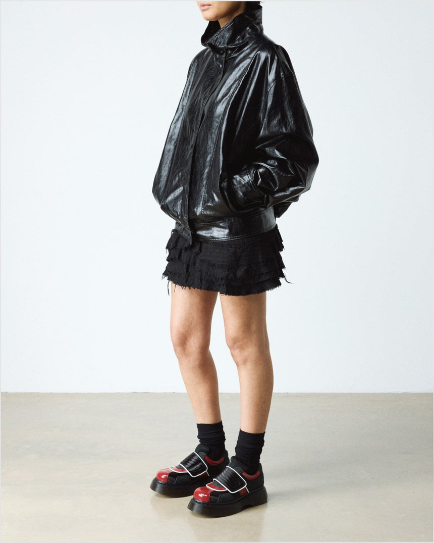 Dr. Martens Buzz Strap Kadın Ayakkabı Black/Scarlet Red