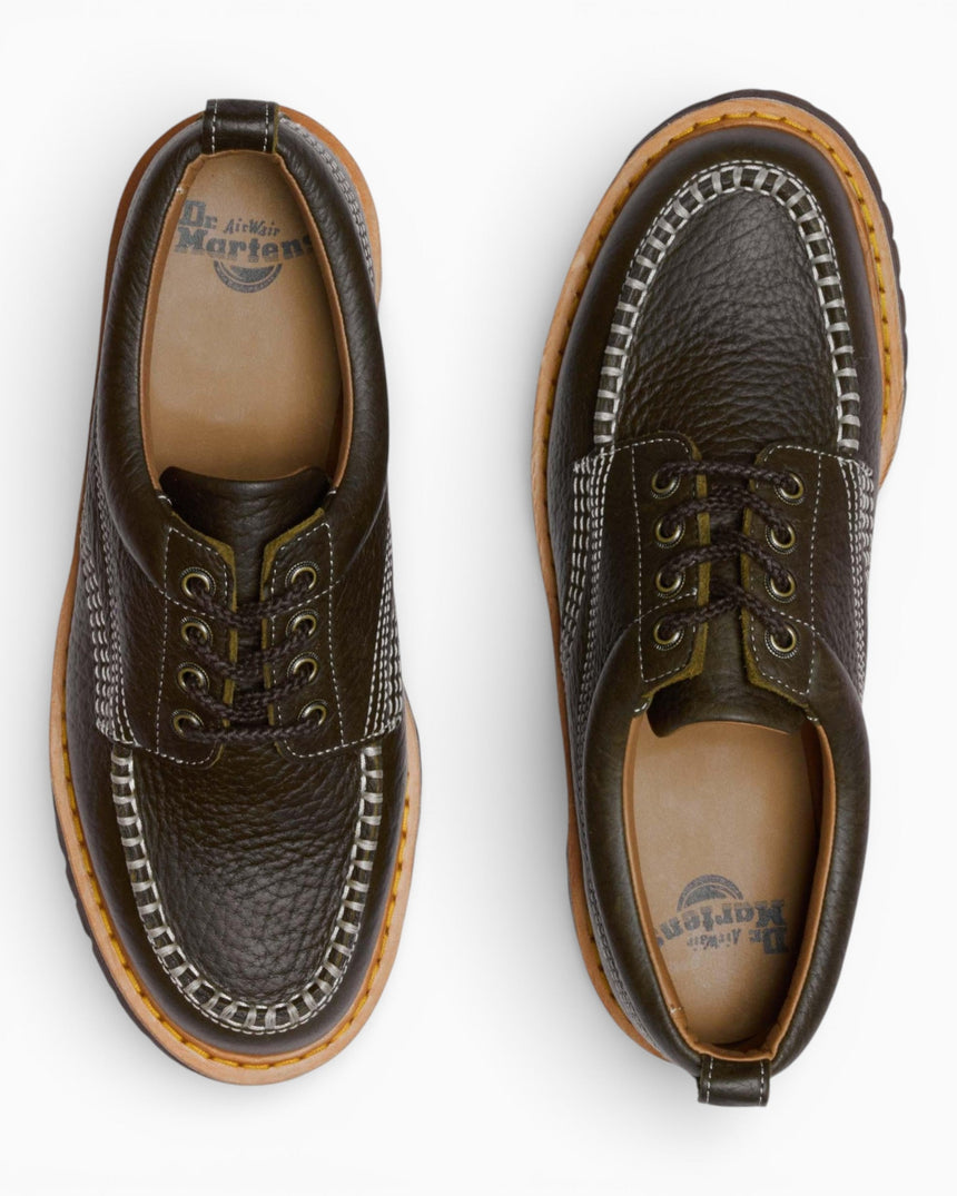Dr. Martens Lowell Wild Grain Leather Moc Toe Ayakkabı