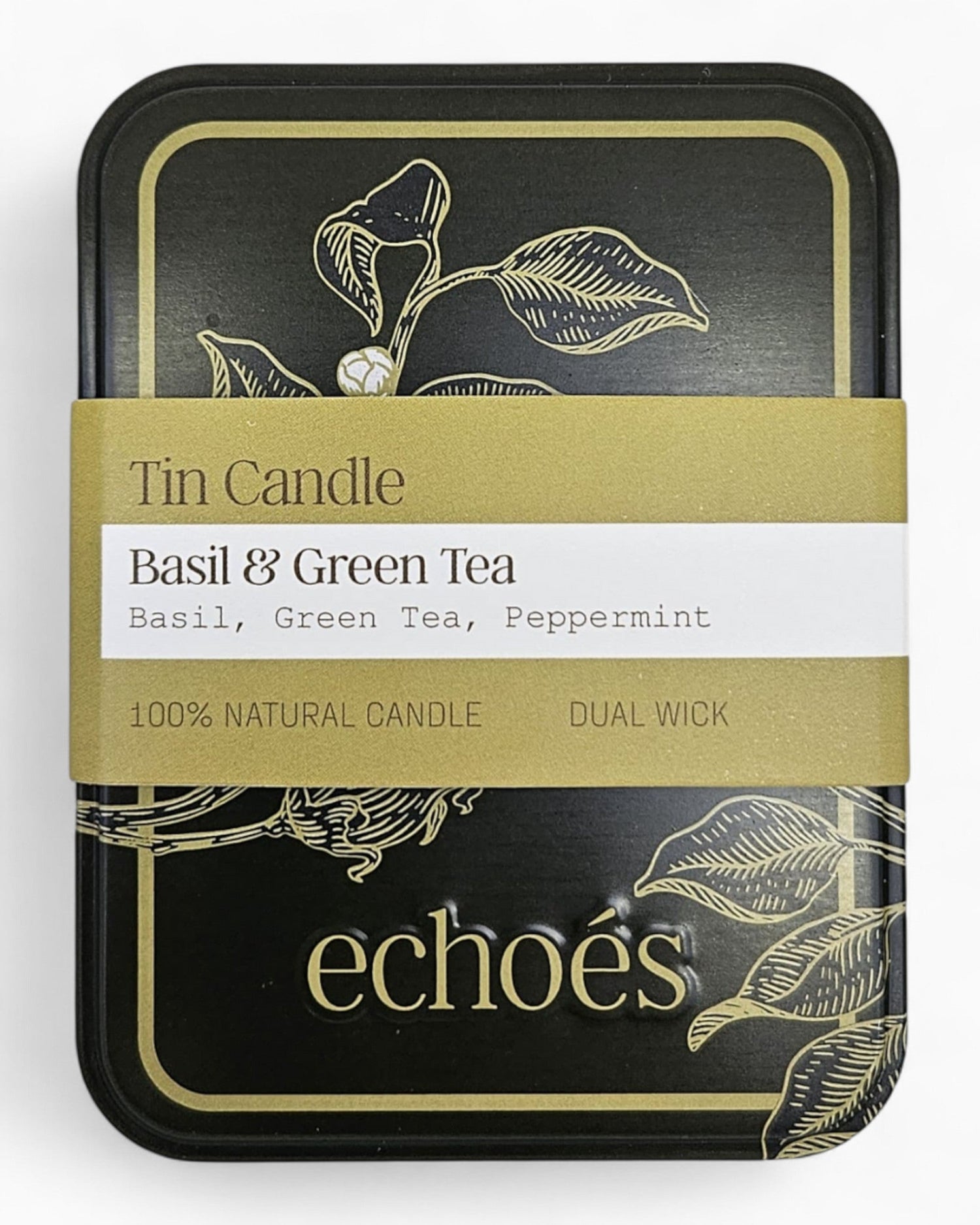 Echoes Lab Basil & Green Tea Teneke Mum 200 gr