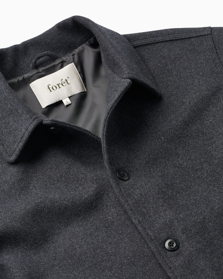 Forét Cave Wool Erkek Ceket Dark Grey Melangé