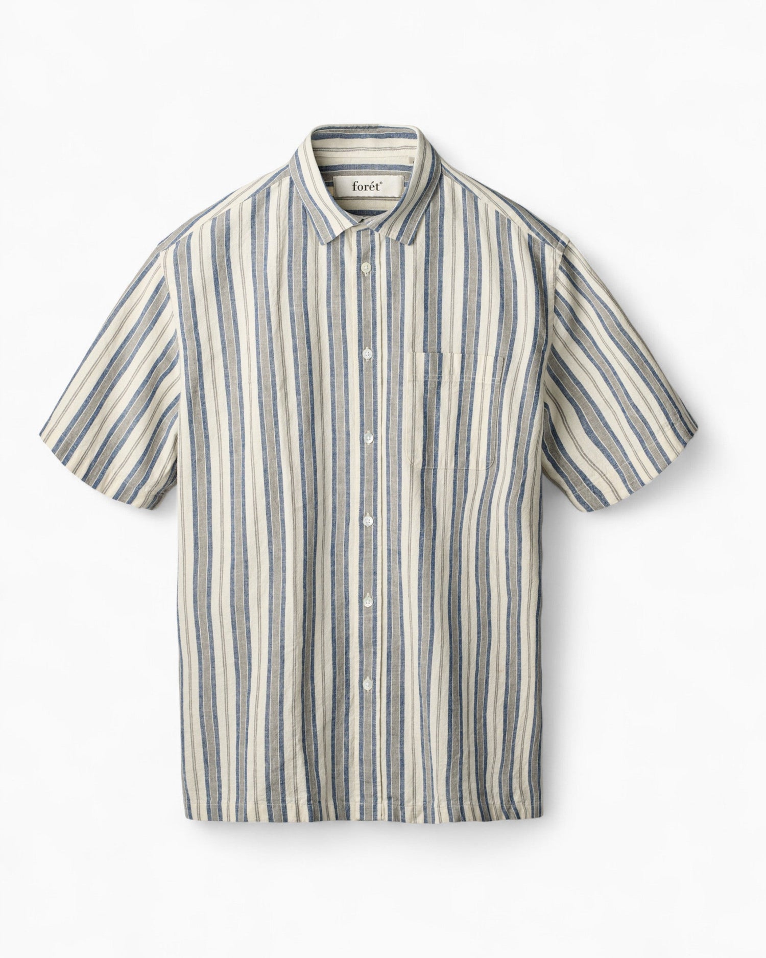 Forét Cosmos Linen Shirt Erkek Gömlek Blue Stripe