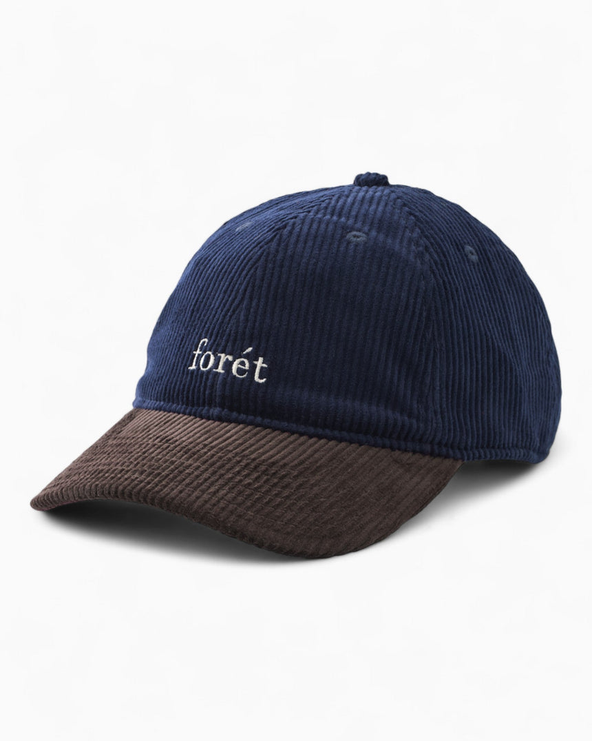 Forét Hawk Corduroy Cap Navy/Brown