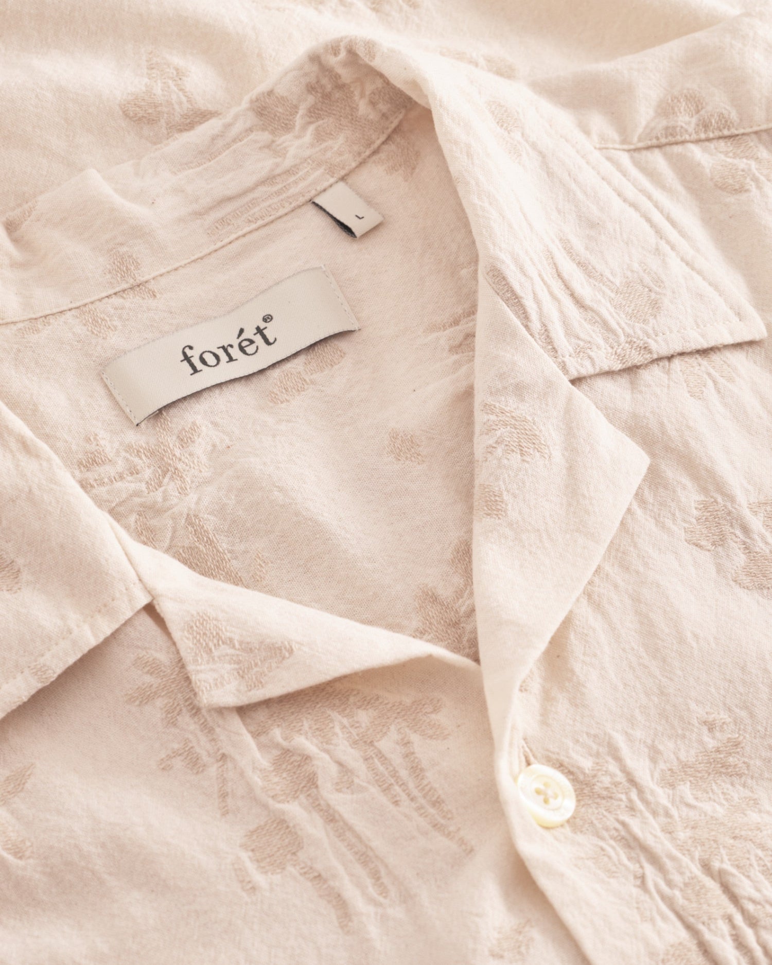 Forét Peer Flower Jacquard SS Erkek Gömlek