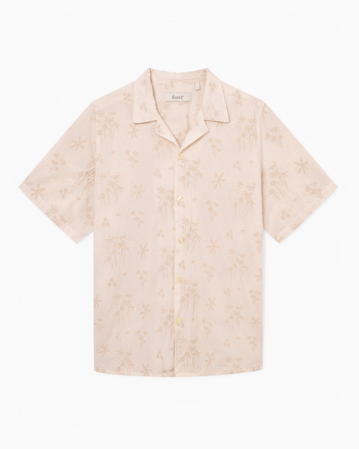 Forét Peer Flower Jacquard SS Erkek Gömlek Cloud