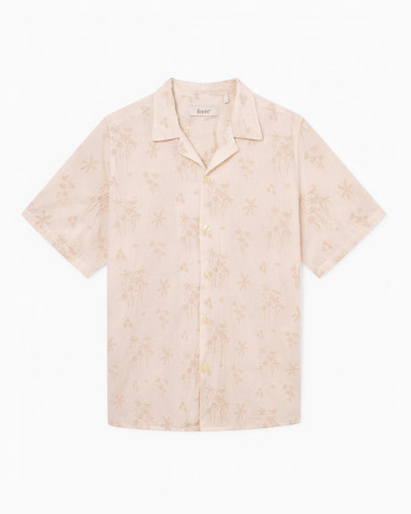 Forét Peer Flower Jacquard SS Erkek Gömlek Cloud