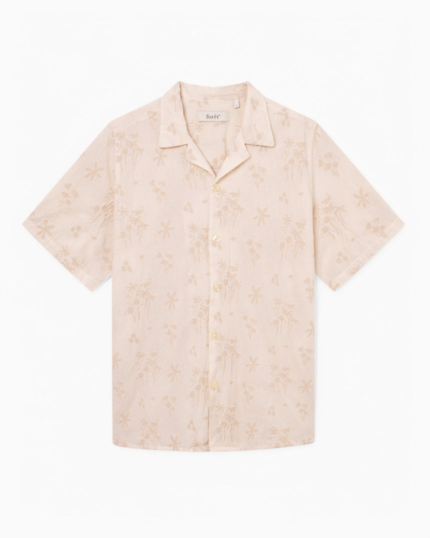 Forét Peer Flower Jacquard SS Erkek Gömlek Cloud