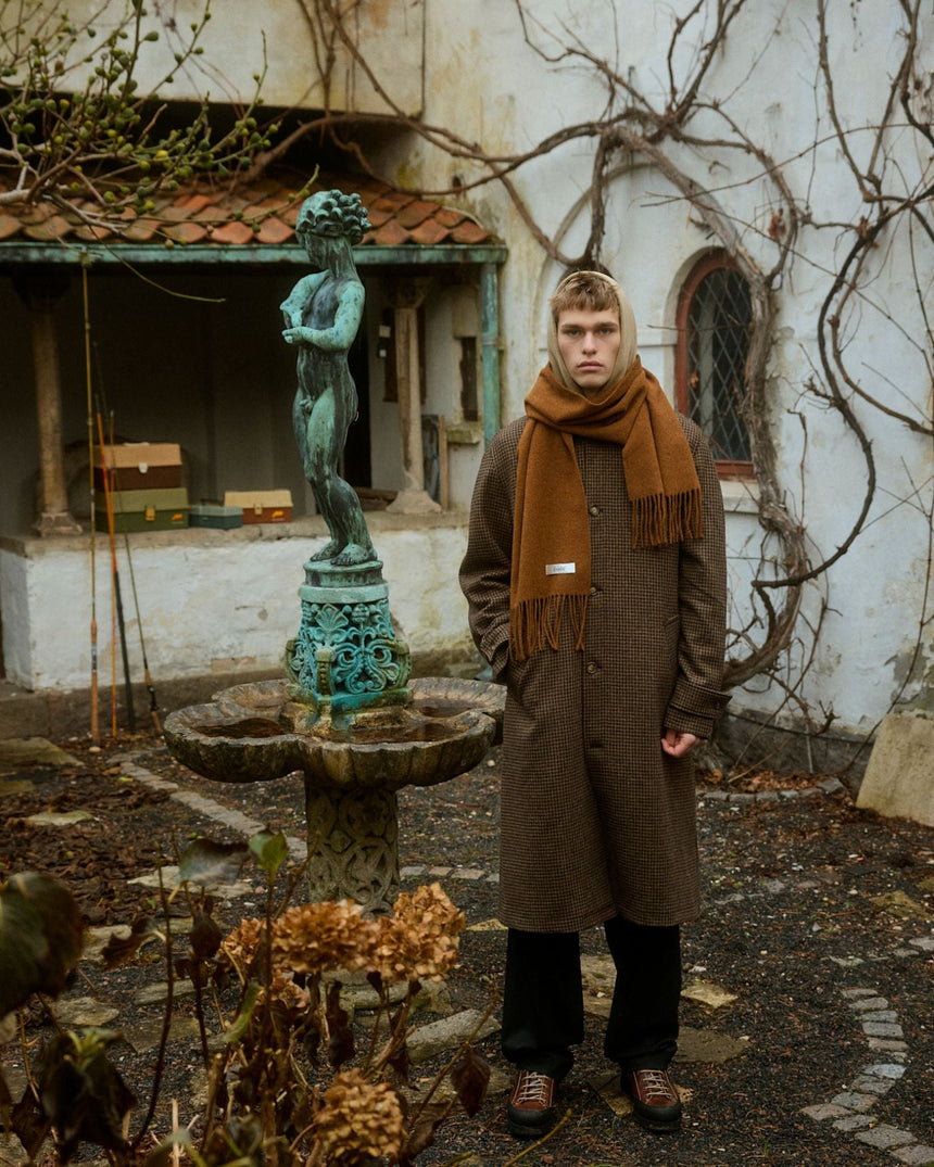 Forét Pine Wool Uzun Erkek Palto Check