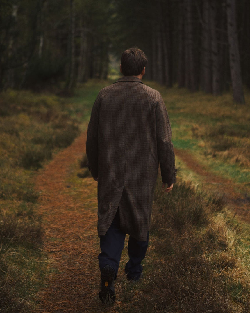 Forét Pine Wool Uzun Erkek Palto Check