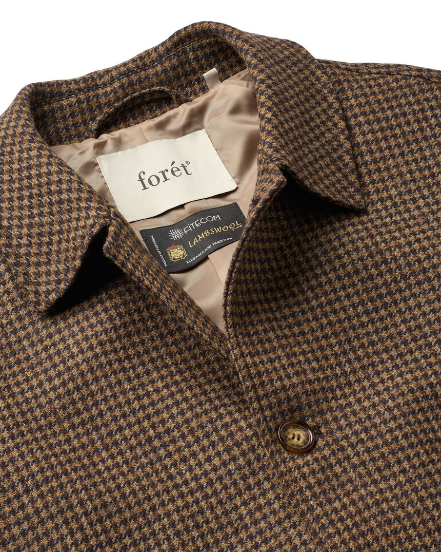 Forét Pine Wool Uzun Erkek Palto Check