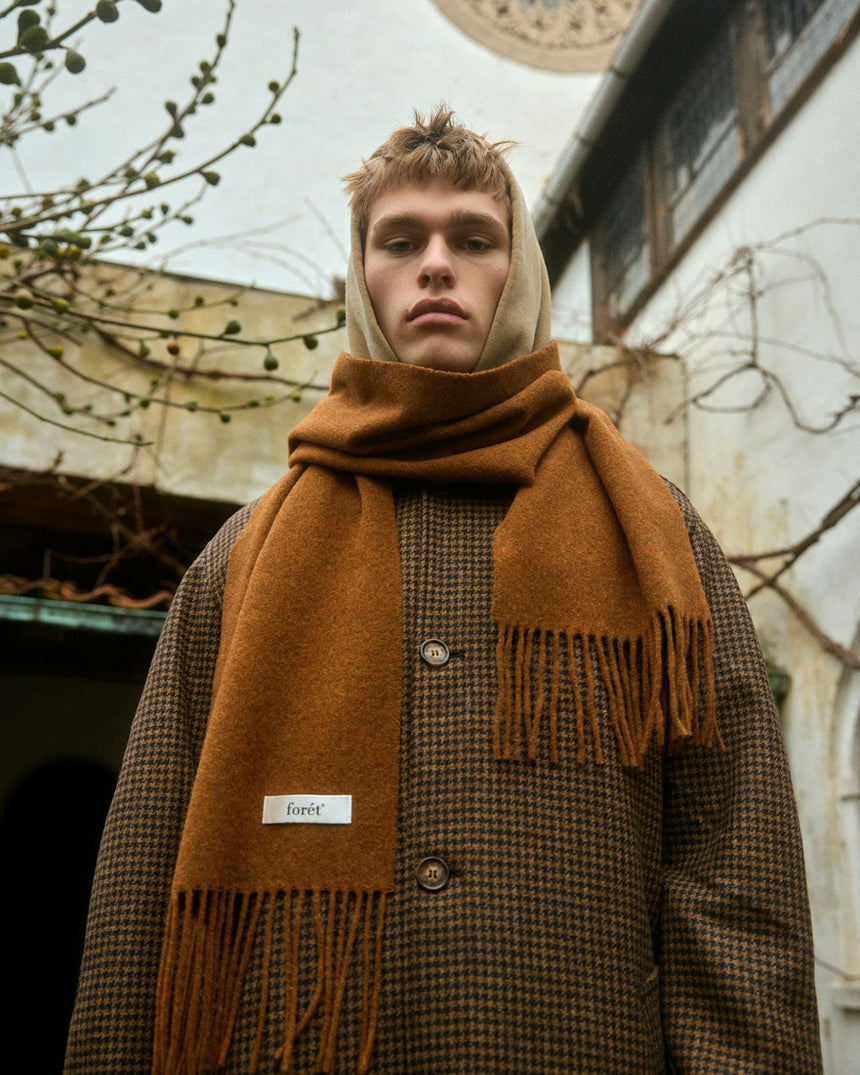 Forét Pine Wool Uzun Erkek Palto Check