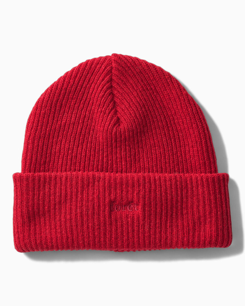 Forét Relax Rib Beanie Red