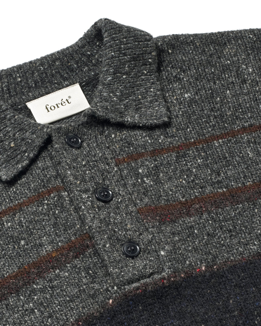 Dawn Stripe Knit Polo Erkek Triko