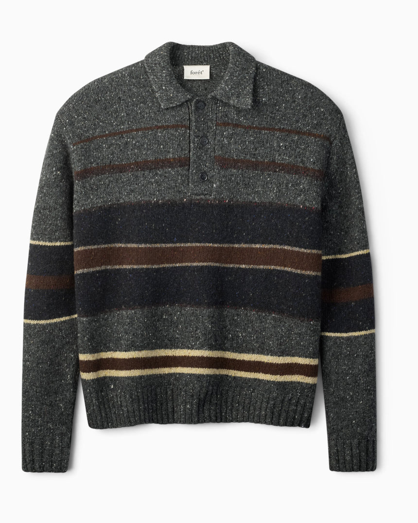 Dawn Stripe Knit Polo Erkek Triko