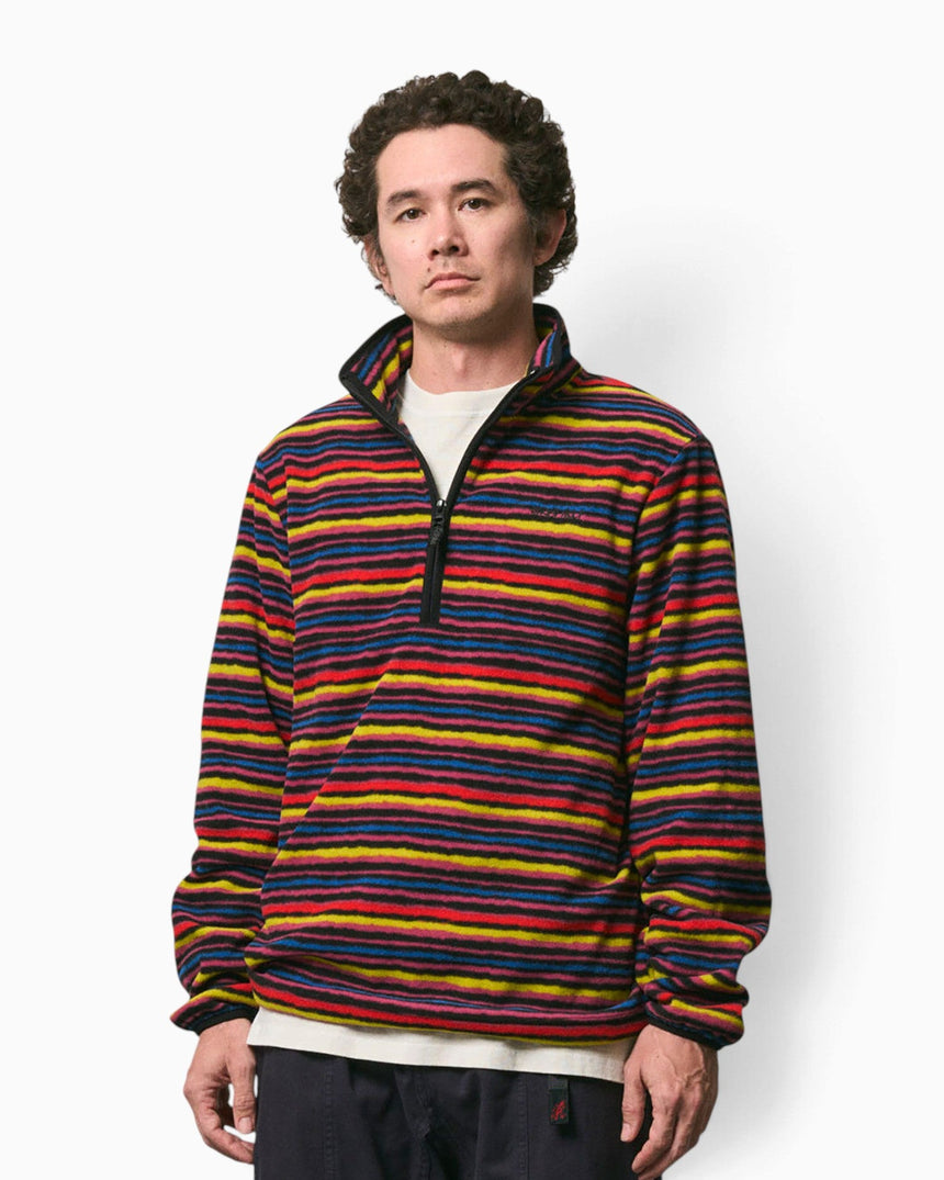 Gramicci Thermal Fleece Pullover Sweatshirt Multi-Stripe