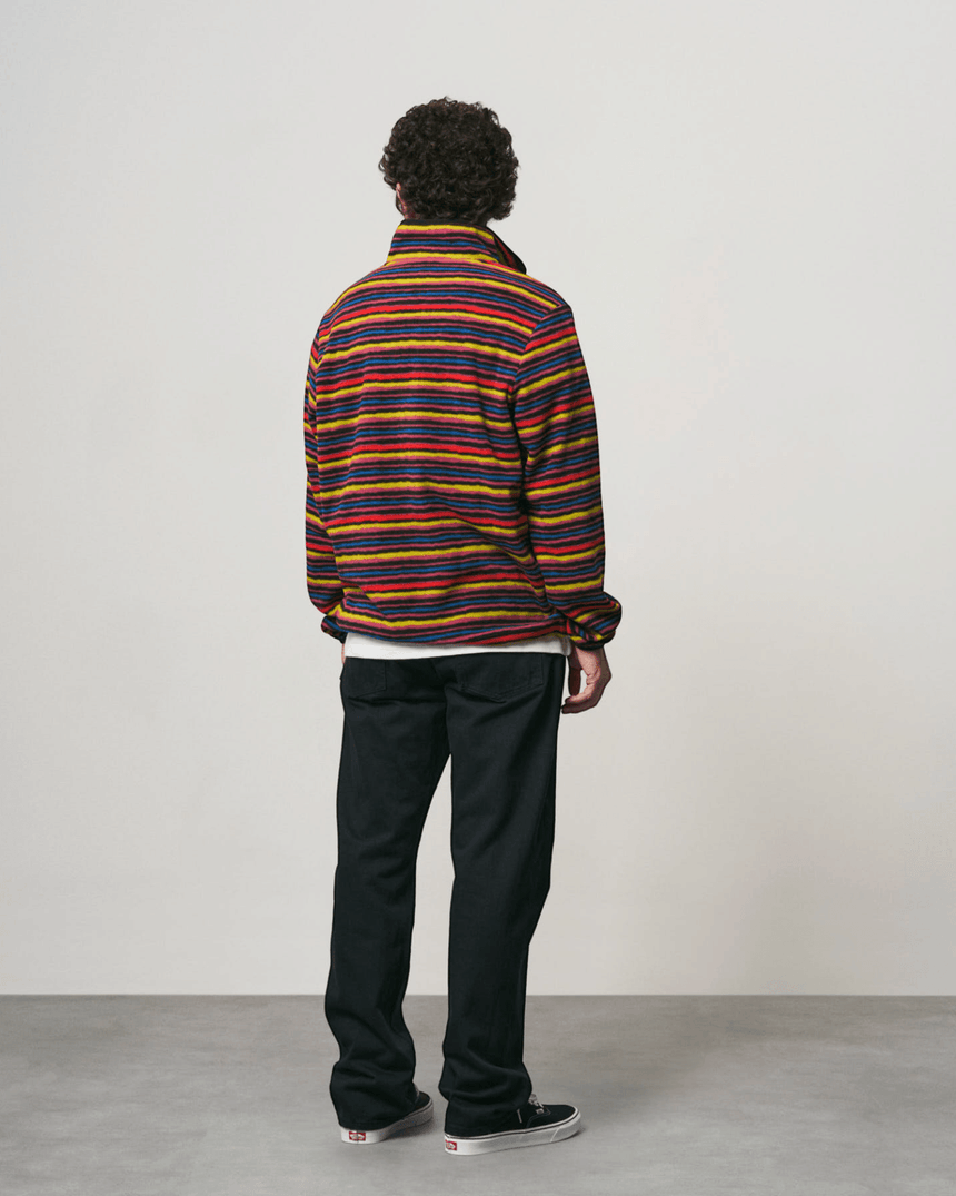 Gramicci Thermal Fleece Pullover Sweatshirt Multi-Stripe