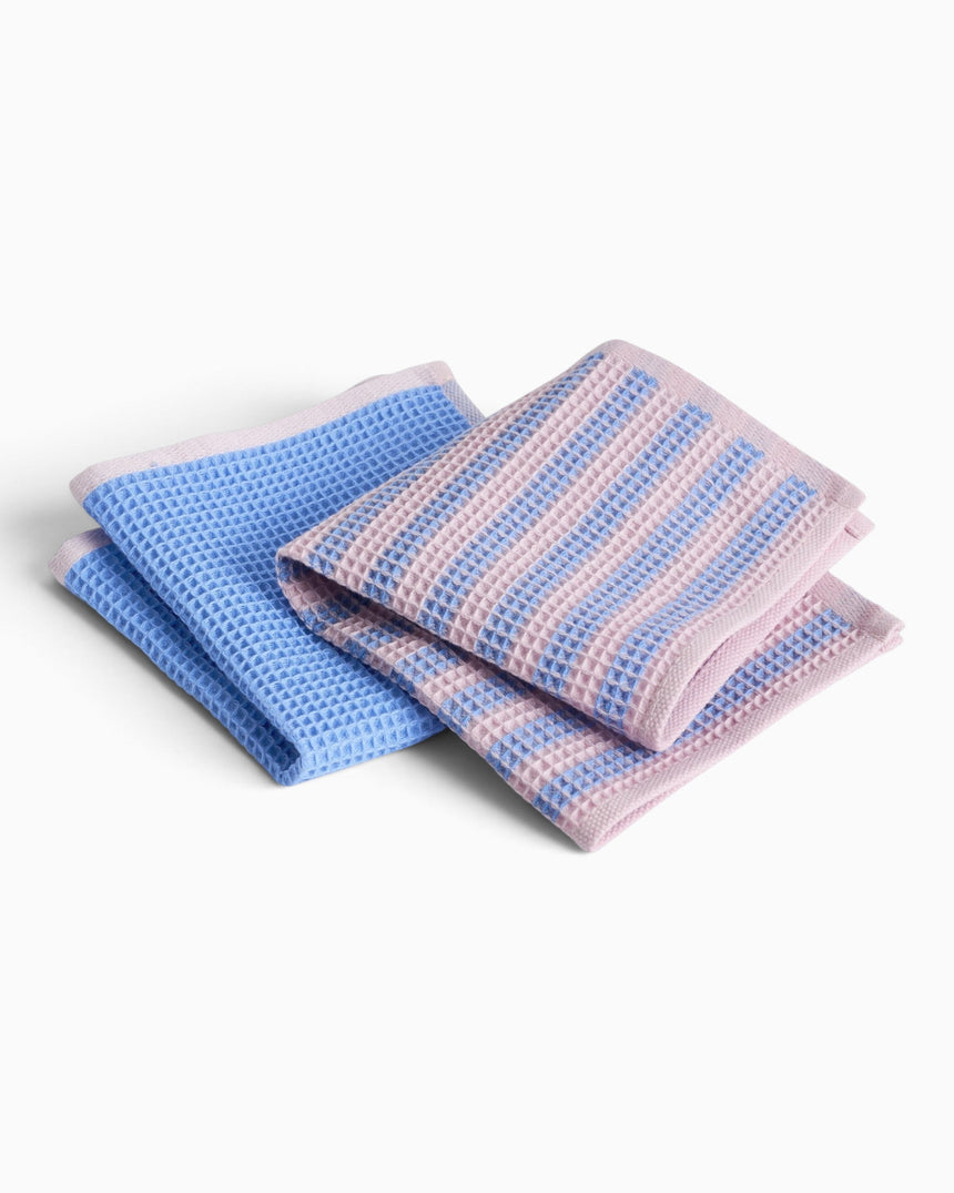 HAY Design Canteen Dish Cloth (Set of 2) Sky Blue/Pink Mix