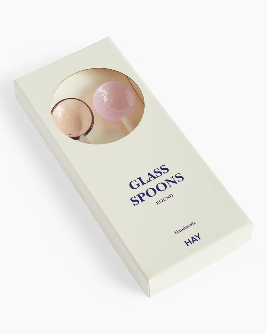 HAY Design Glass Spoons Round Set of 2